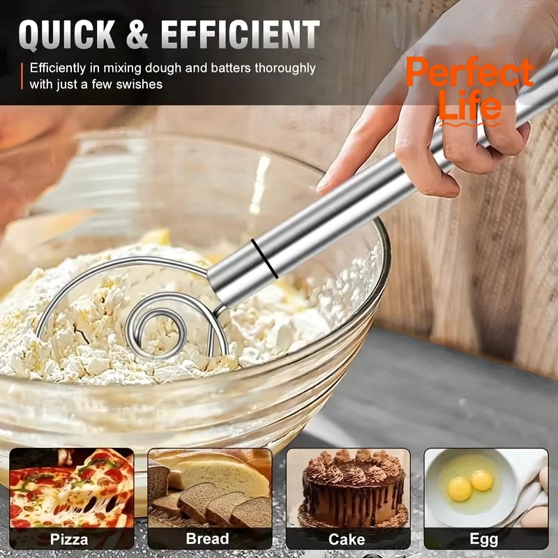 Danish Pancake Pan - Hamur karıştırıcı paslanmaz çelik el ekmek
