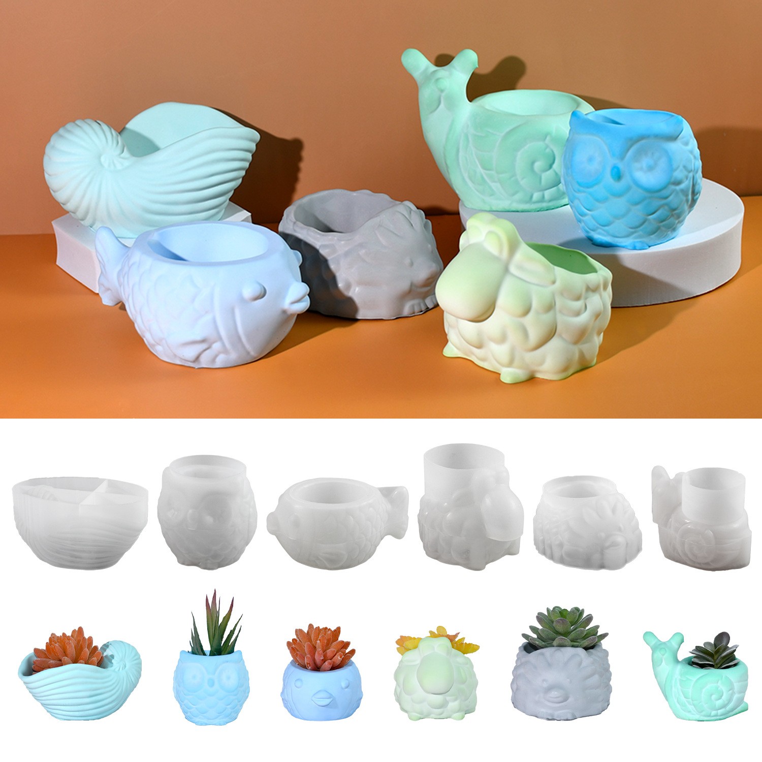 3D Hayvan Saksı silikon kalıp  - Potsticker Mold incelemesi ve fiyatı